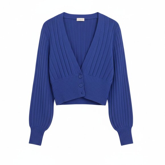 Aritzia Wilfred Ribbed Cropped Cardigan - Picture 2 of 3